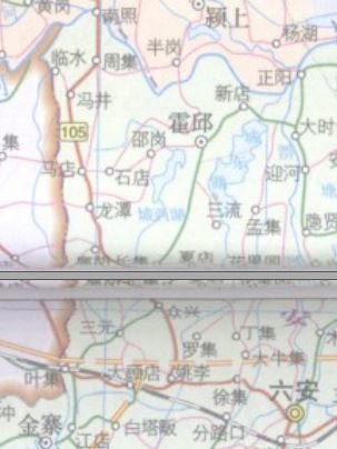 从地图看霍邱县和白莲乡的变迁